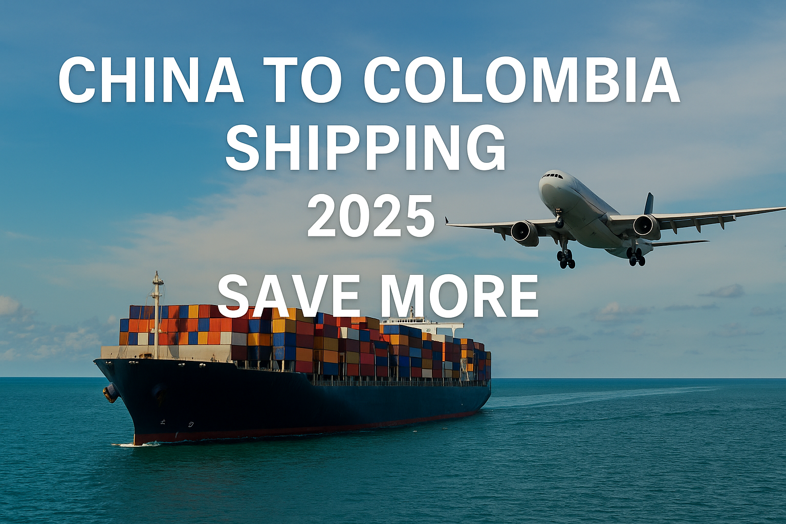 china to colombia shipping cargo ship and airplane 2025