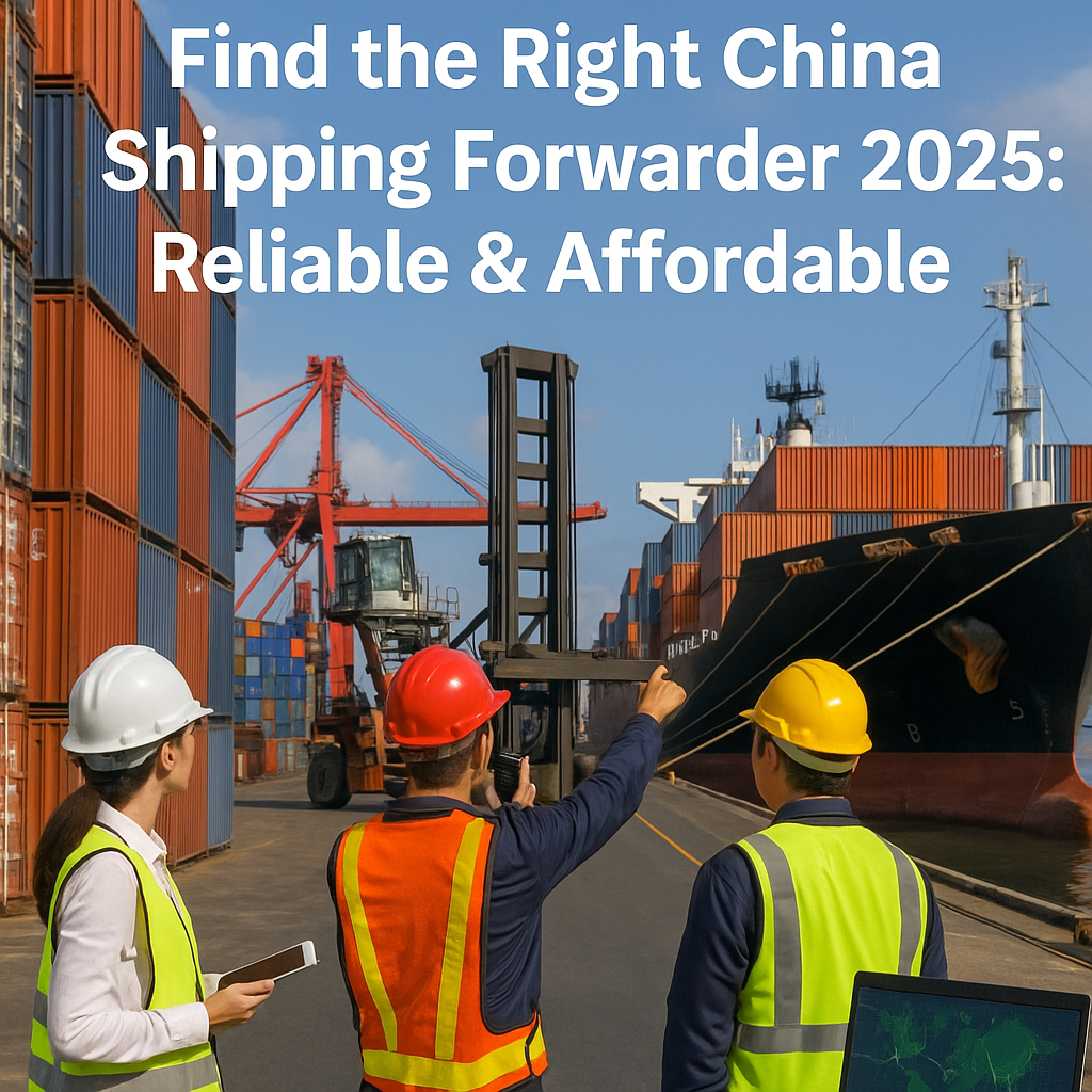 Professional logistics team coordinating shipments at a Chinese port with containers, cranes, and digital tracking systems.