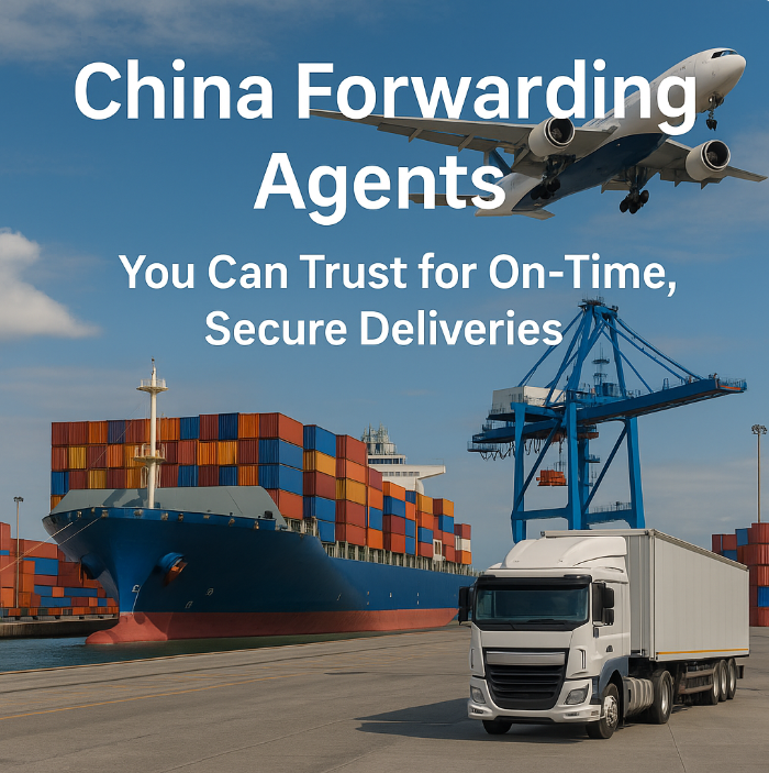 China forwarding agents coordinating cargo ship, airplane, and freight truck for secure deliveries