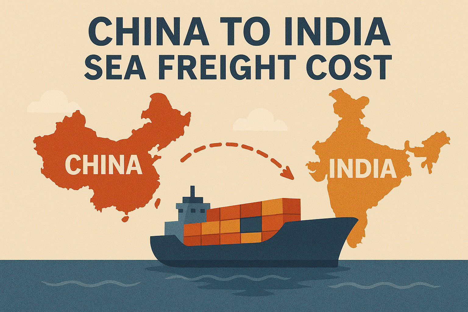china to india sea freight cost