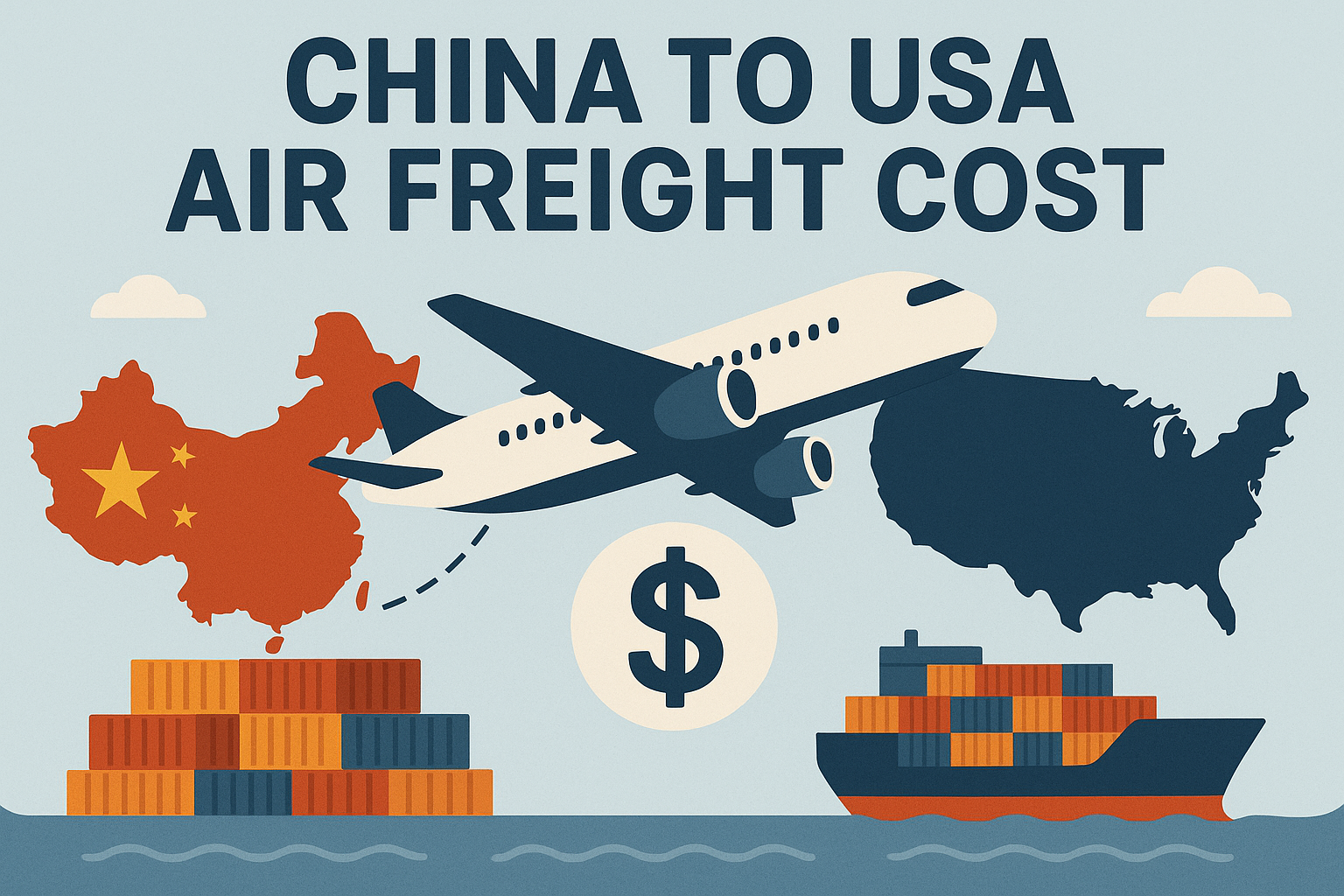 china to usa air freight cost