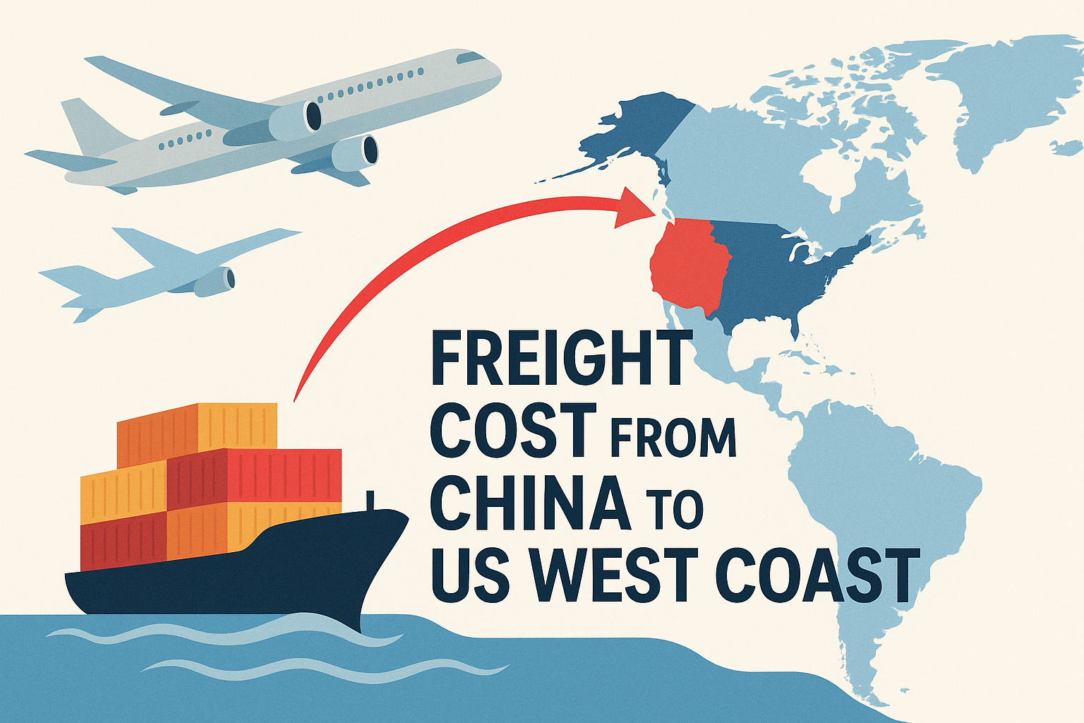 freight cost from china to us west coast