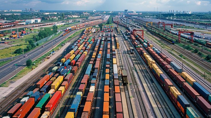 china europe freight train route