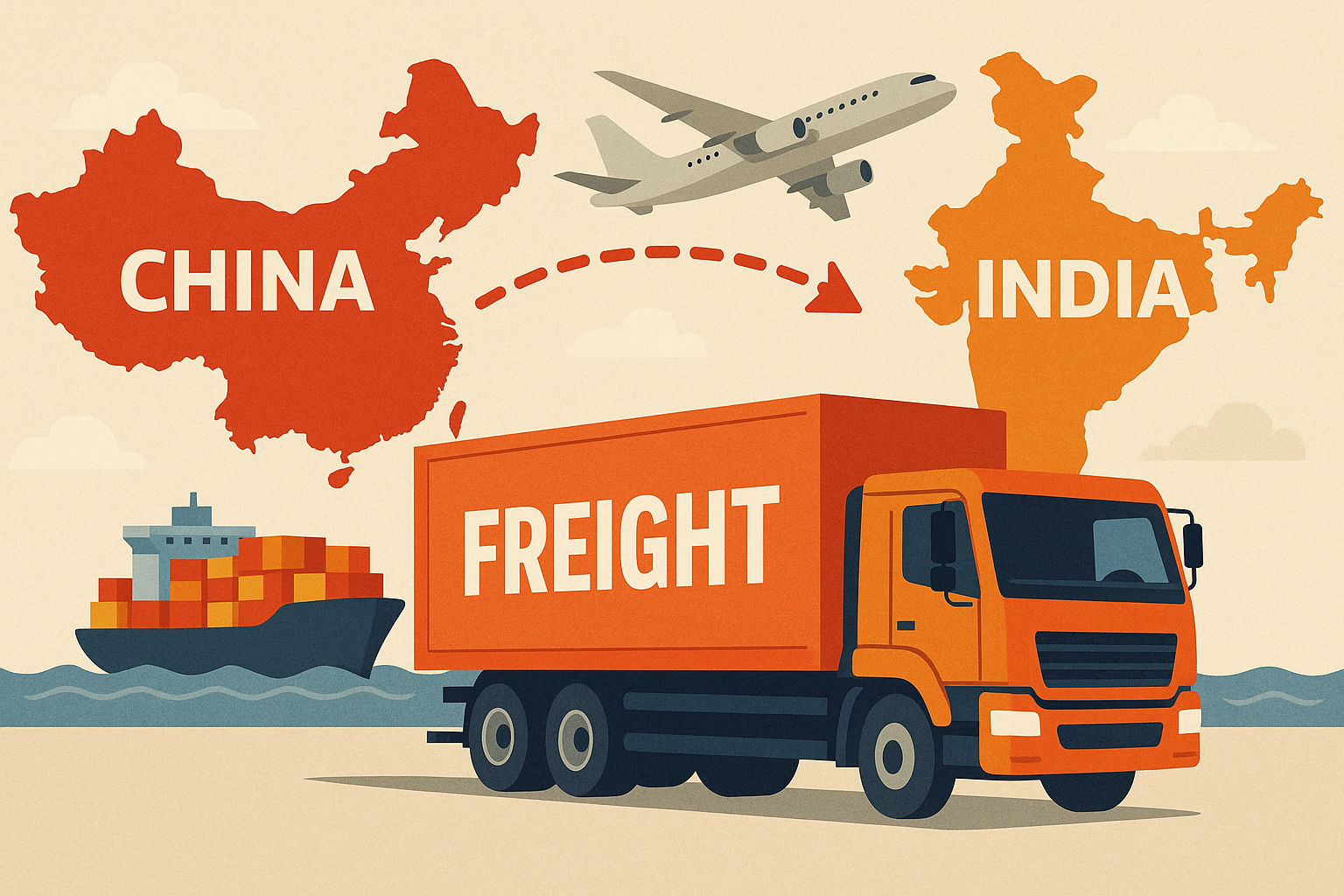 china to india freight