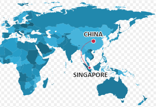 ship china to singapore