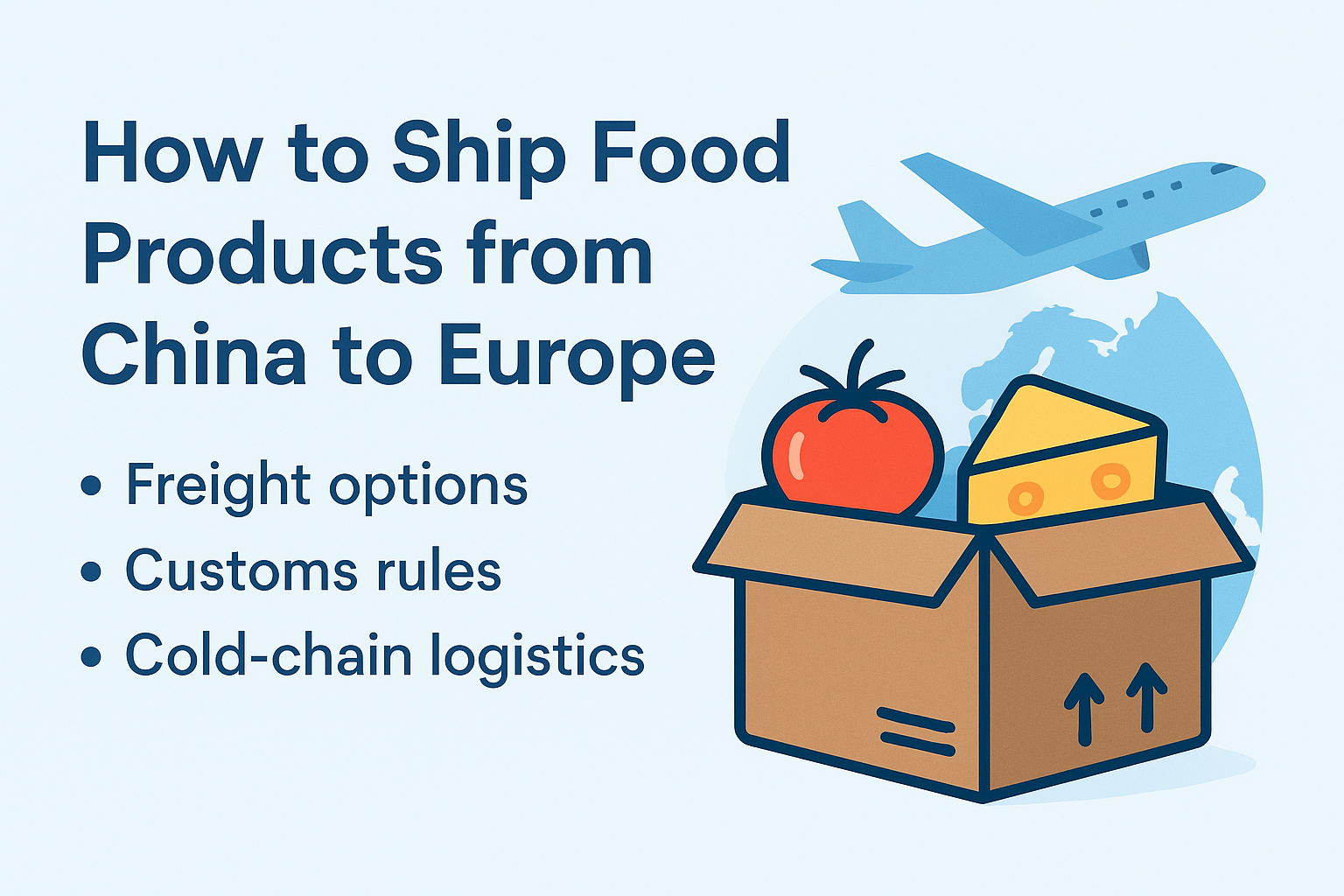 how to ship food products from china to europe