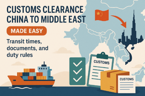 customs clearance china to middle east