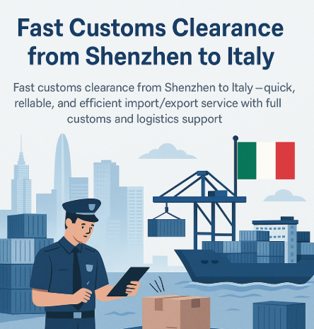 fast customs clearance from Shenzhen to Italy
