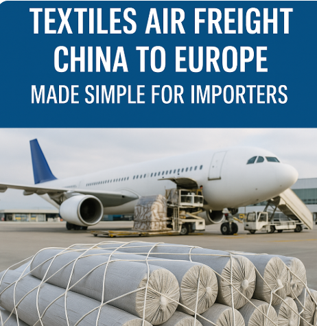textiles air freight china to europe