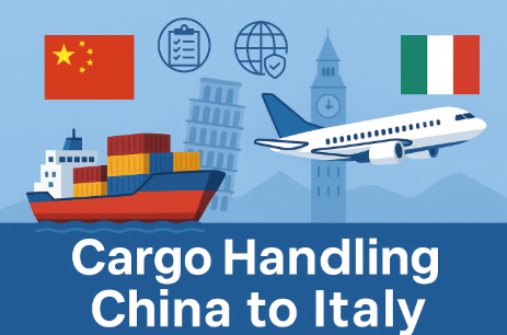 cargo handling china to italy