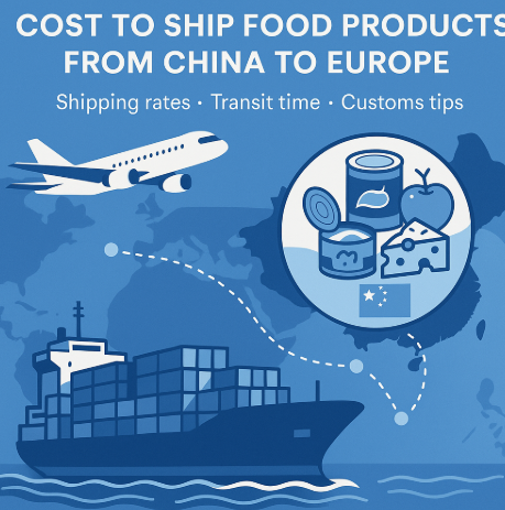 cost to ship food products from china to europe