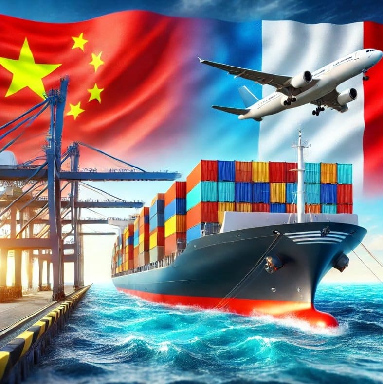 duty handling china to france