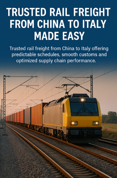 trusted rail freight from China to Italy