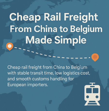 cheap rail freight from China to Belgium