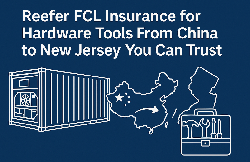 Reefer FCL insurance for hardware tools from China to New Jersey