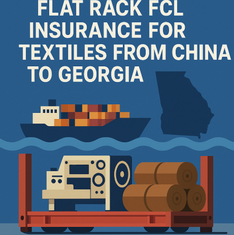Flat Rack FCL insurance for textiles from China to Georgia
