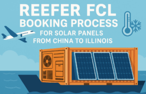 Reefer FCL booking process for solar panels from China to Illinois