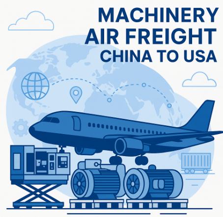 machinery air freight china to usa