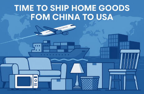 time to ship home goods from china to usa