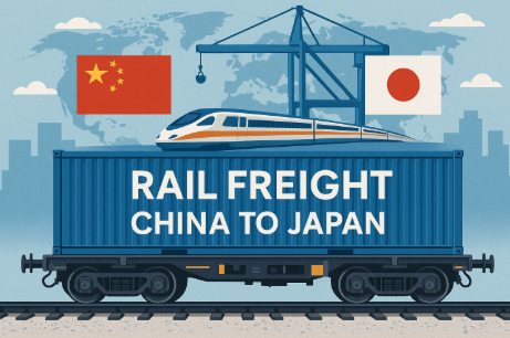 rail freight china to japan
