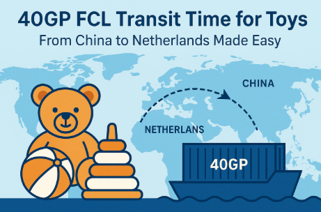 40GP FCL transit time for toys from China to Netherlands