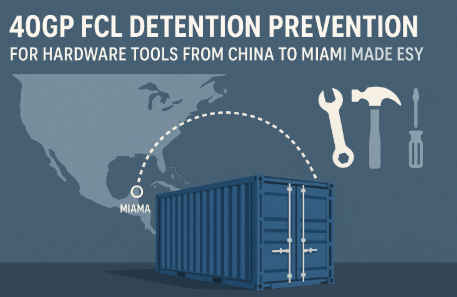 40GP FCL detention prevention for hardware tools from China to Miami