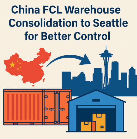 China FCL warehouse consolidation to Seattle