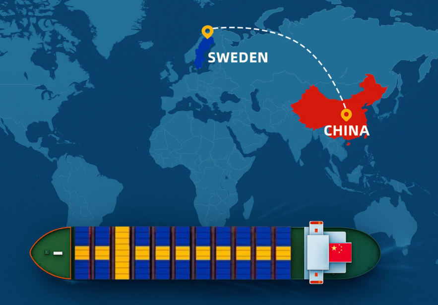 40HQ FCL freight rate for lighting from China to Sweden