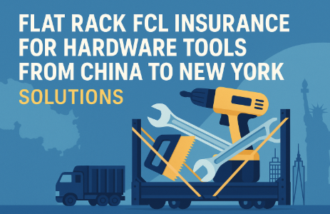 Flat Rack FCL insurance for hardware tools from China to New York