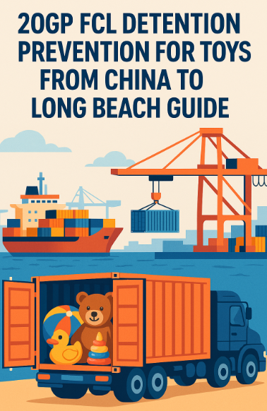 20GP FCL detention prevention for toys from China to Long Beach