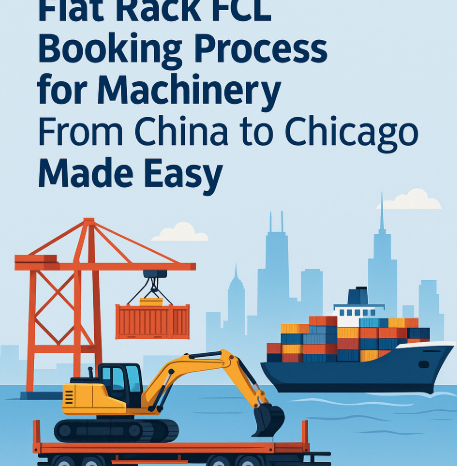 Flat Rack FCL booking process for machinery from China to Chicago