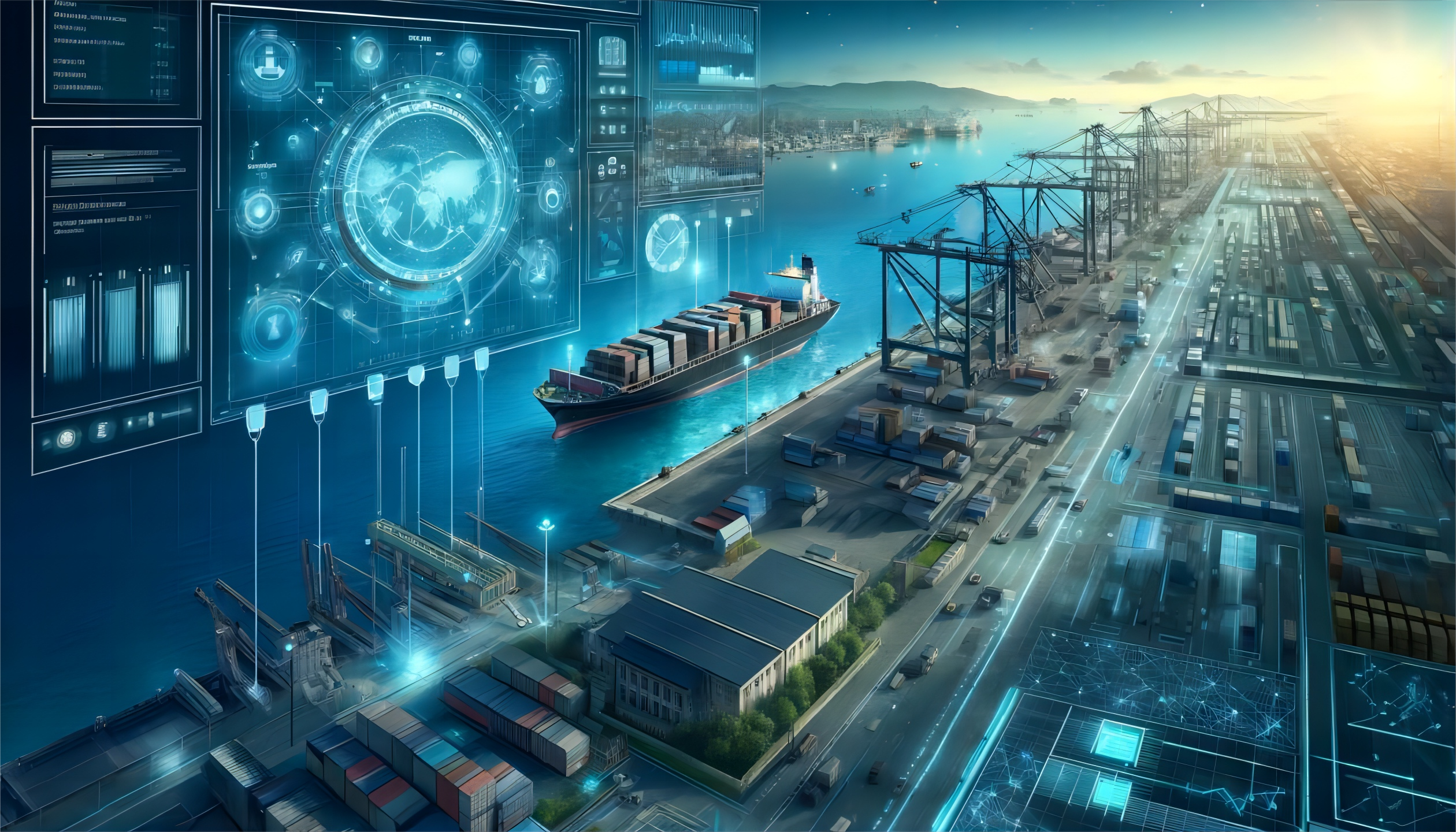 Shipping containers at a busy port in Shenzhen, China