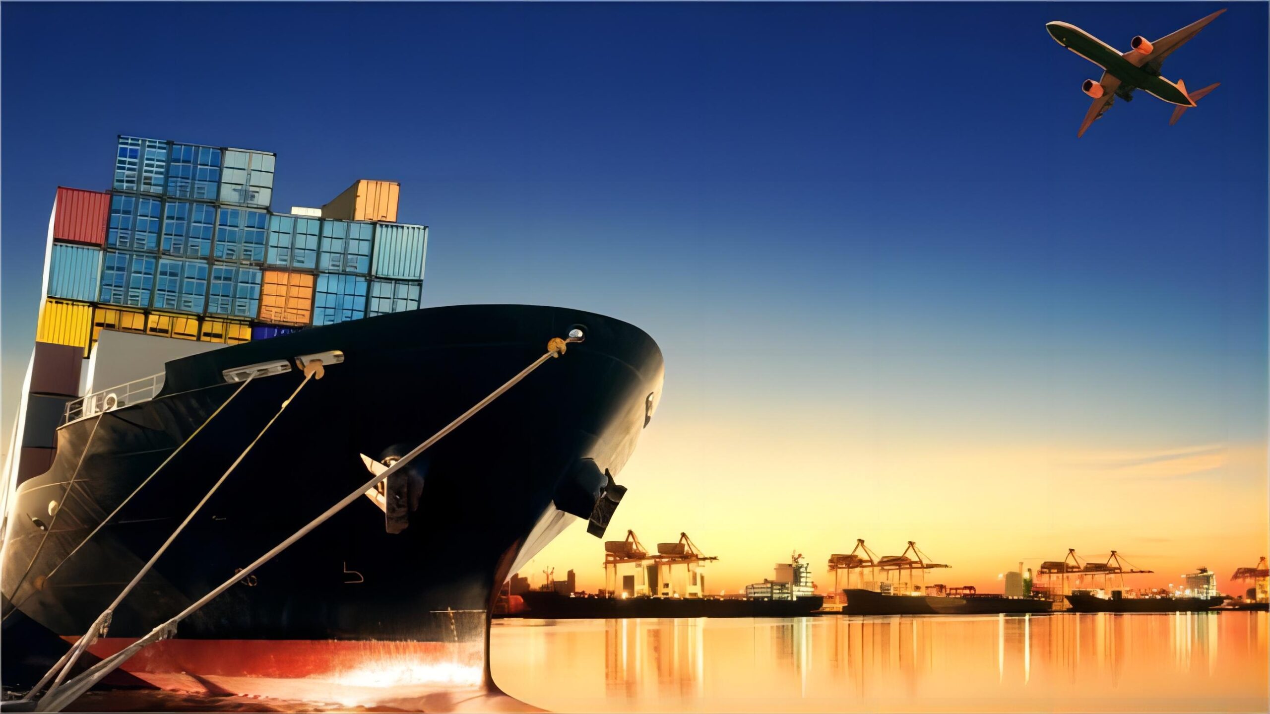 Container ships at a busy port in China, symbolizing global trade