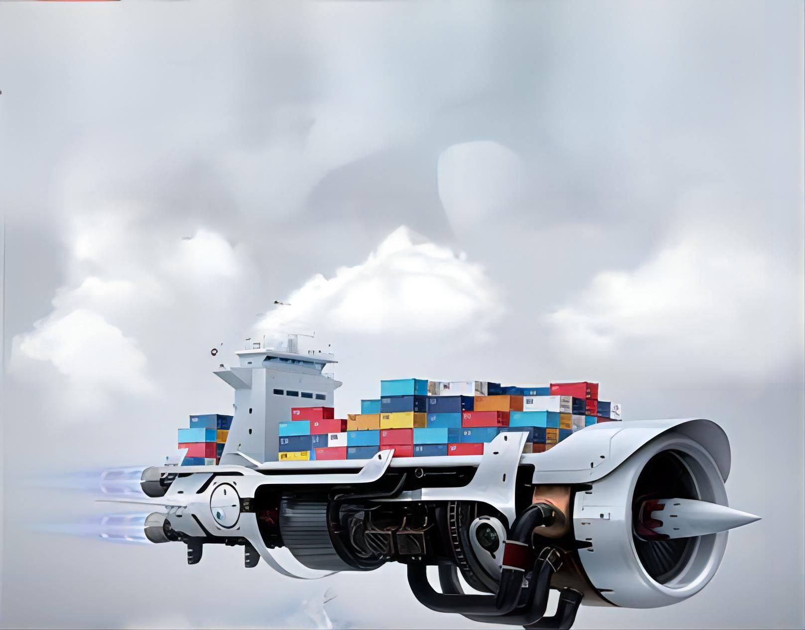 Modern logistics hub with cargo containers and cranes