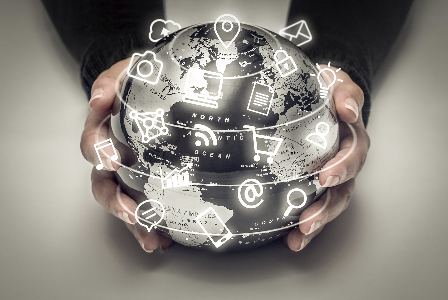 Different modes of transport: ship, plane, train, truck