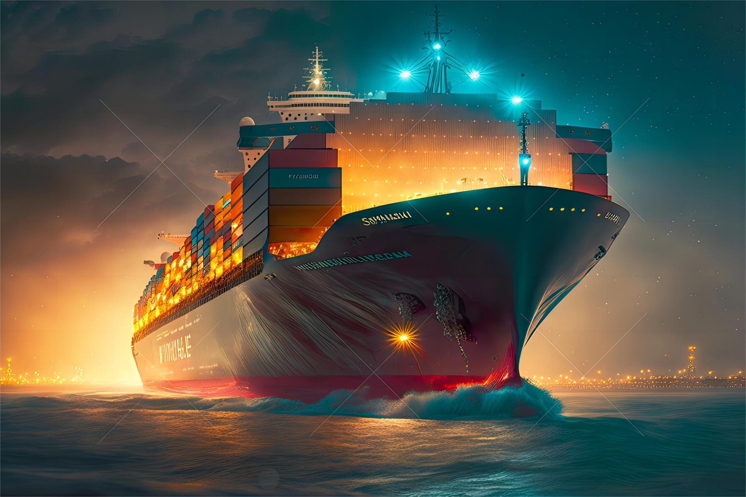 A detailed map showing ocean shipping routes from major Chinese ports to the West Coast of the USA