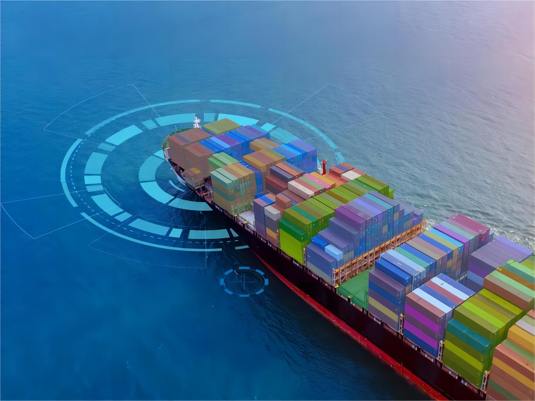 Logistics map showing China to UK route