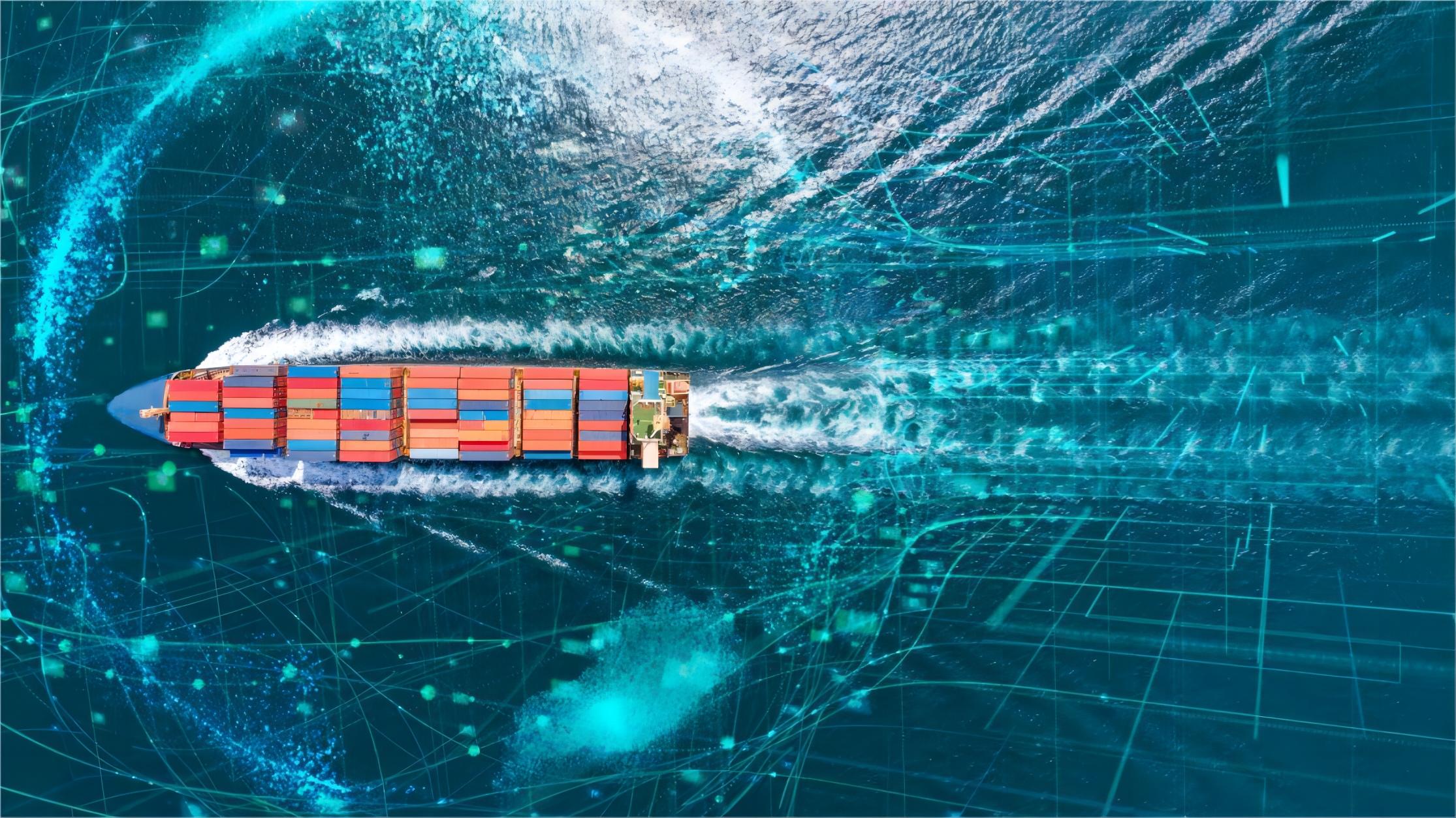 Image of a container being loaded onto a truck for final delivery in Italy