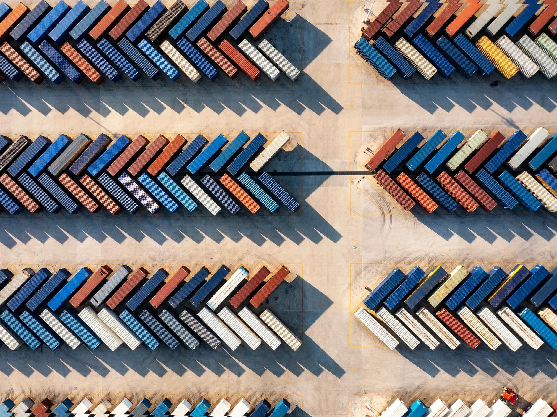 Flat Rack container being transported to port