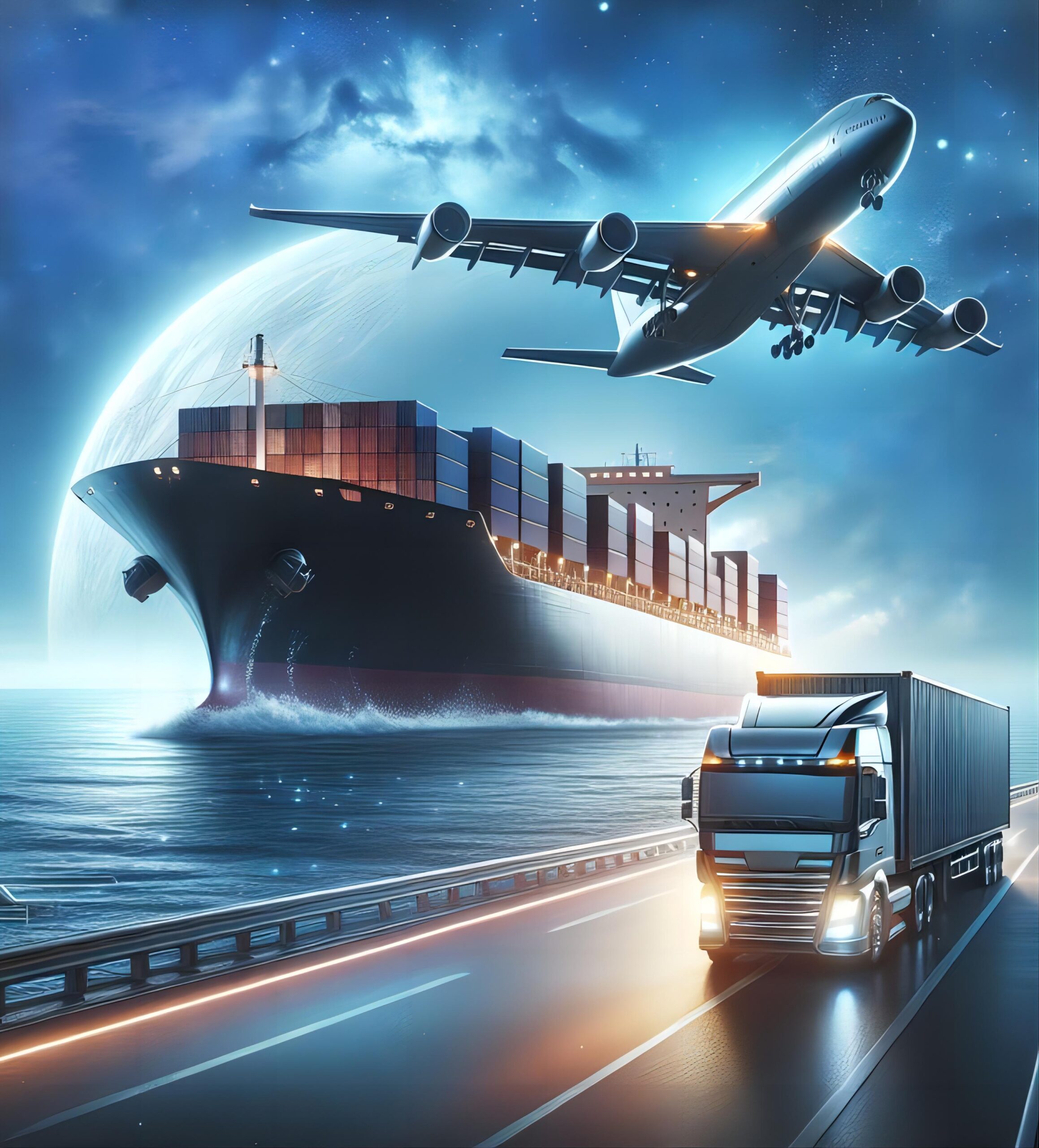 Logistics professional reviewing shipping documents