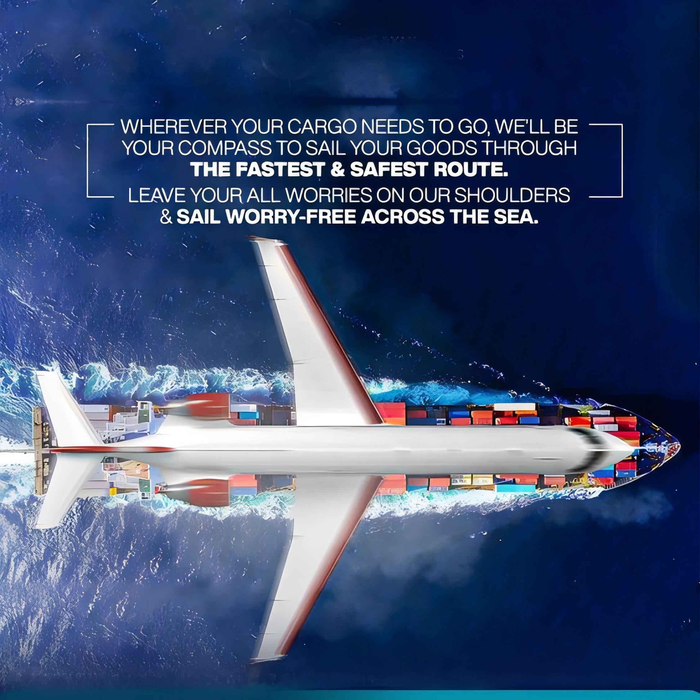 Comparison chart of different shipping methods: sea, air, express