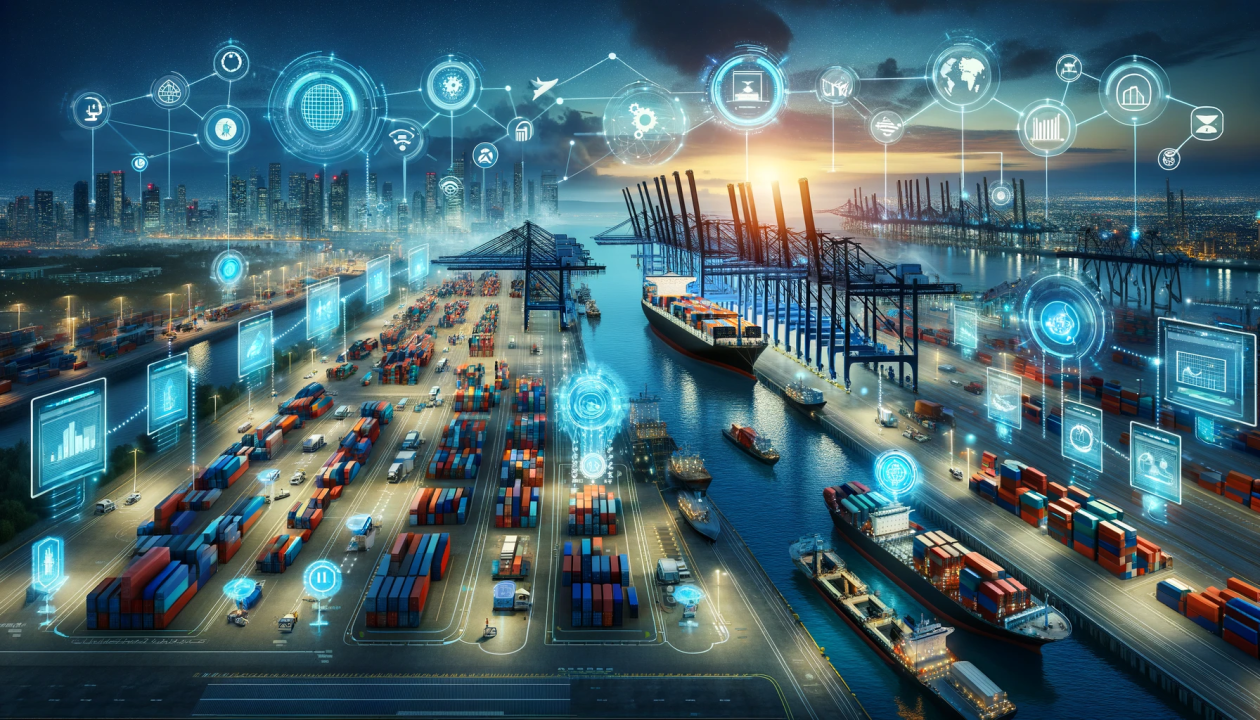 Logistics professional coordinating international shipments