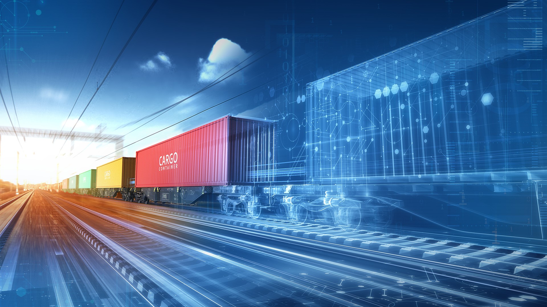 Logistics hub in Spain with containers