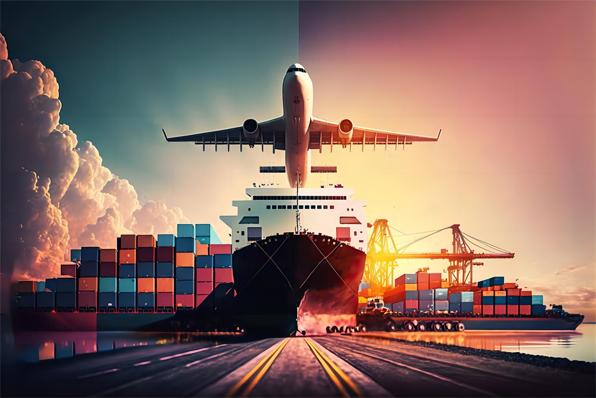 Logistics manager reviewing customs documents for furniture imports