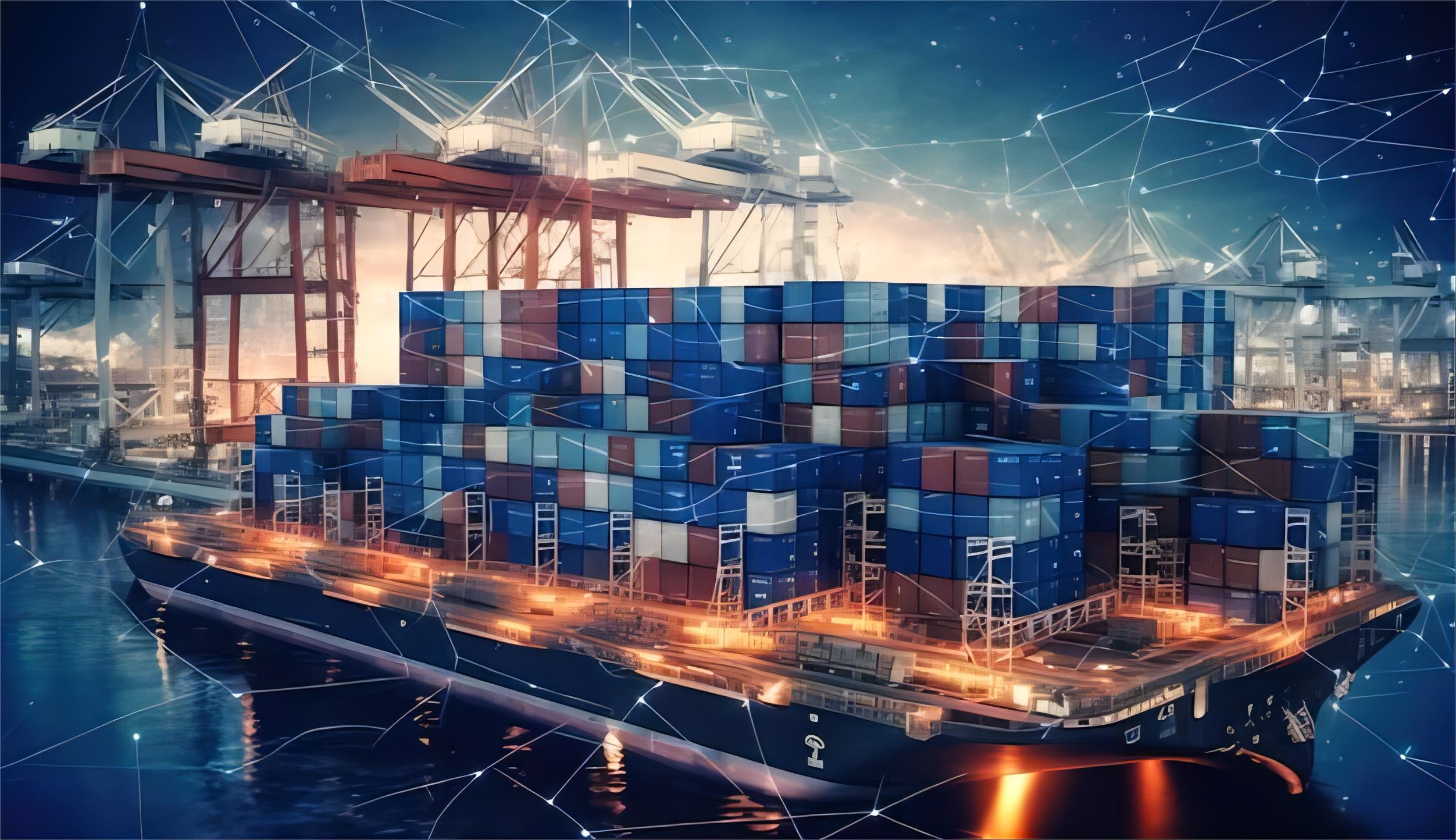 40GP container being loaded with furniture at a Chinese port