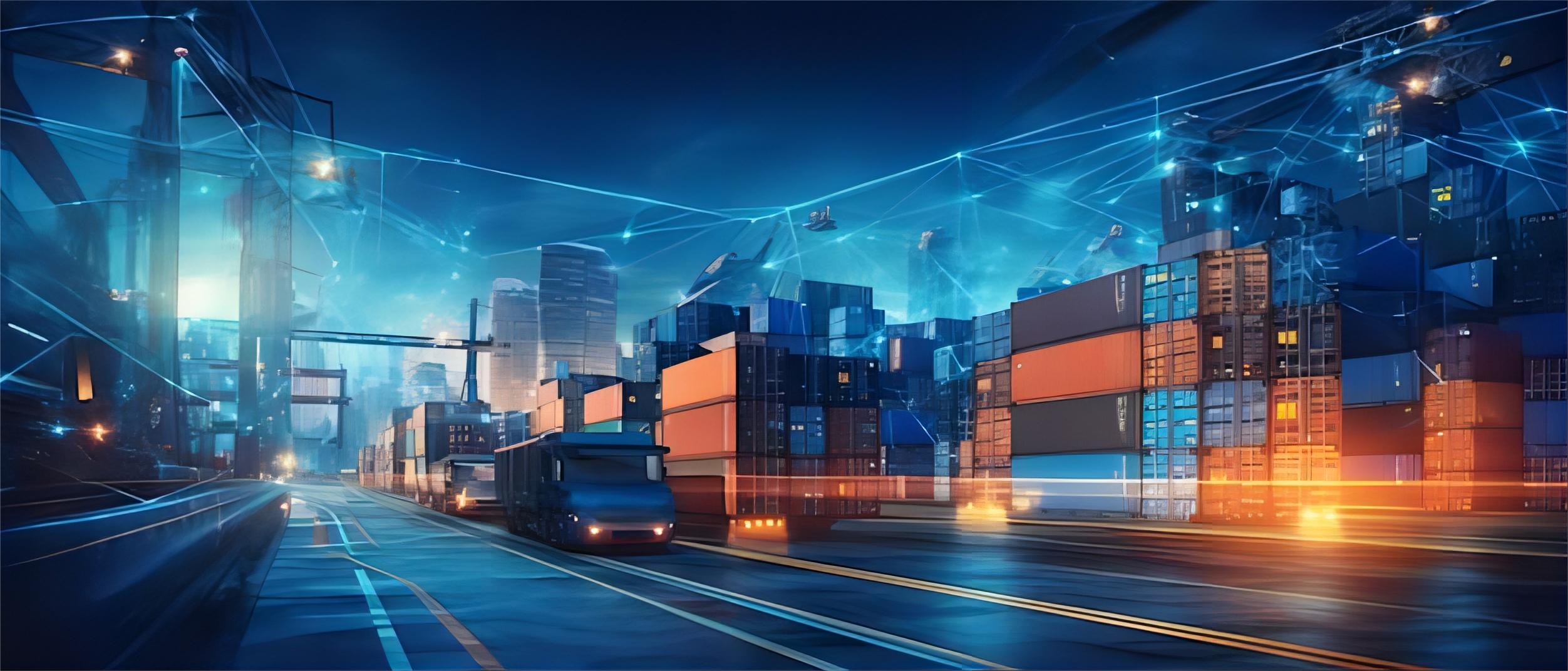 Logistics professional checking cargo documentation for Denmark import