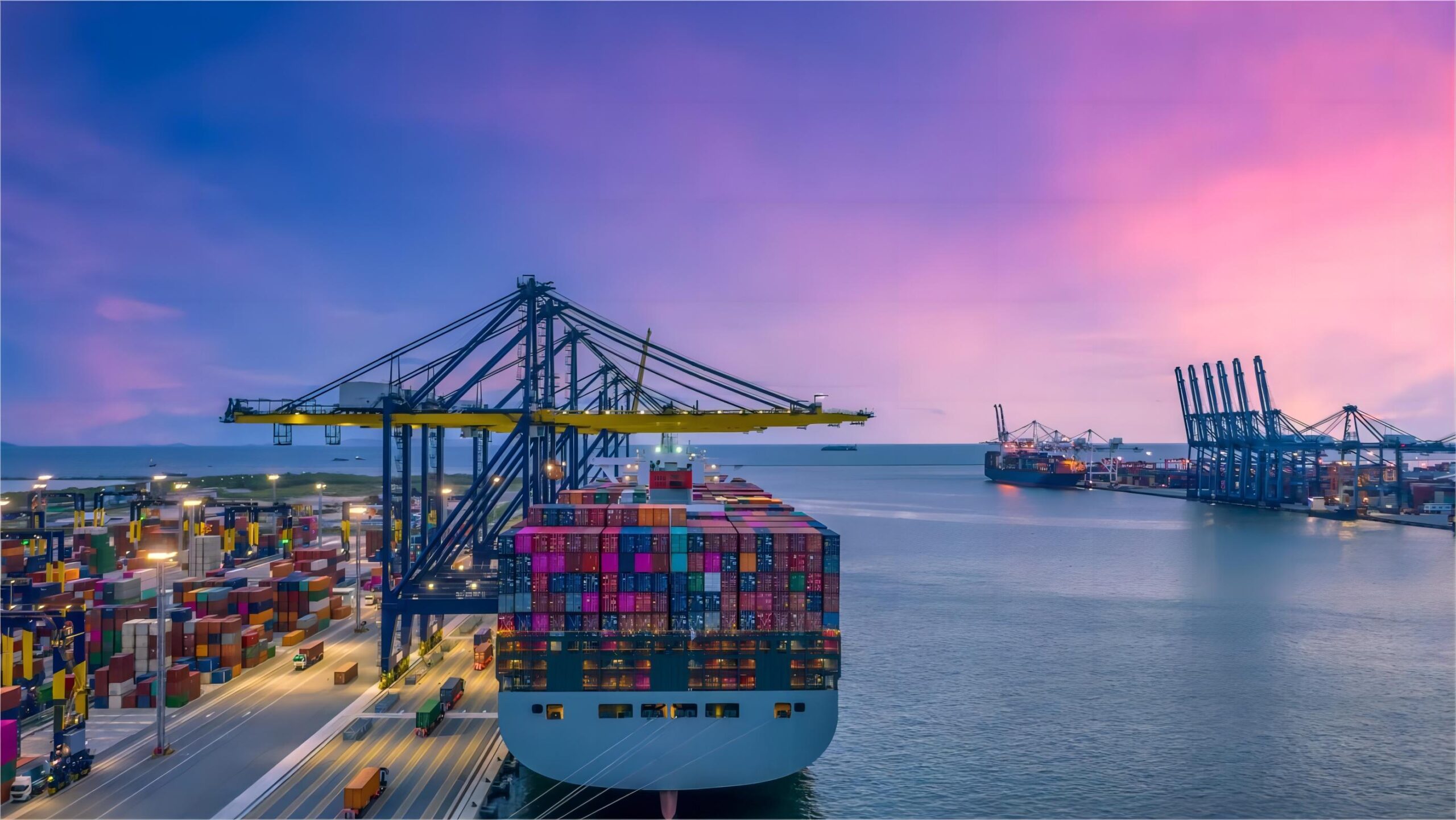 A digital dashboard showing real-time container tracking data