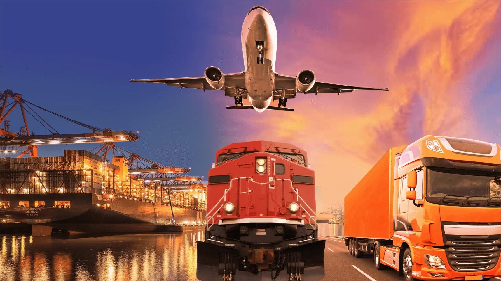 A comparison table showing transit times and costs for shipping auto parts from China to the USA