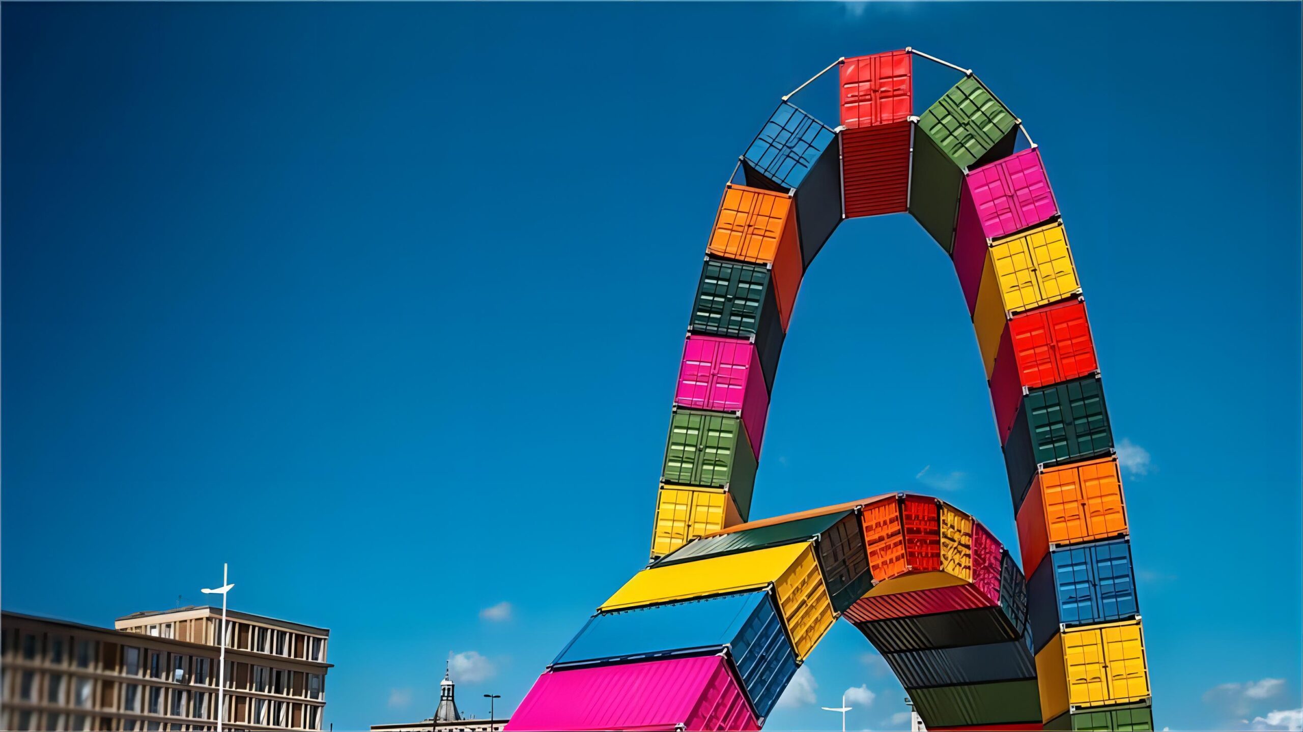 Open top container being loaded with electronic equipment for shipping to Chicago