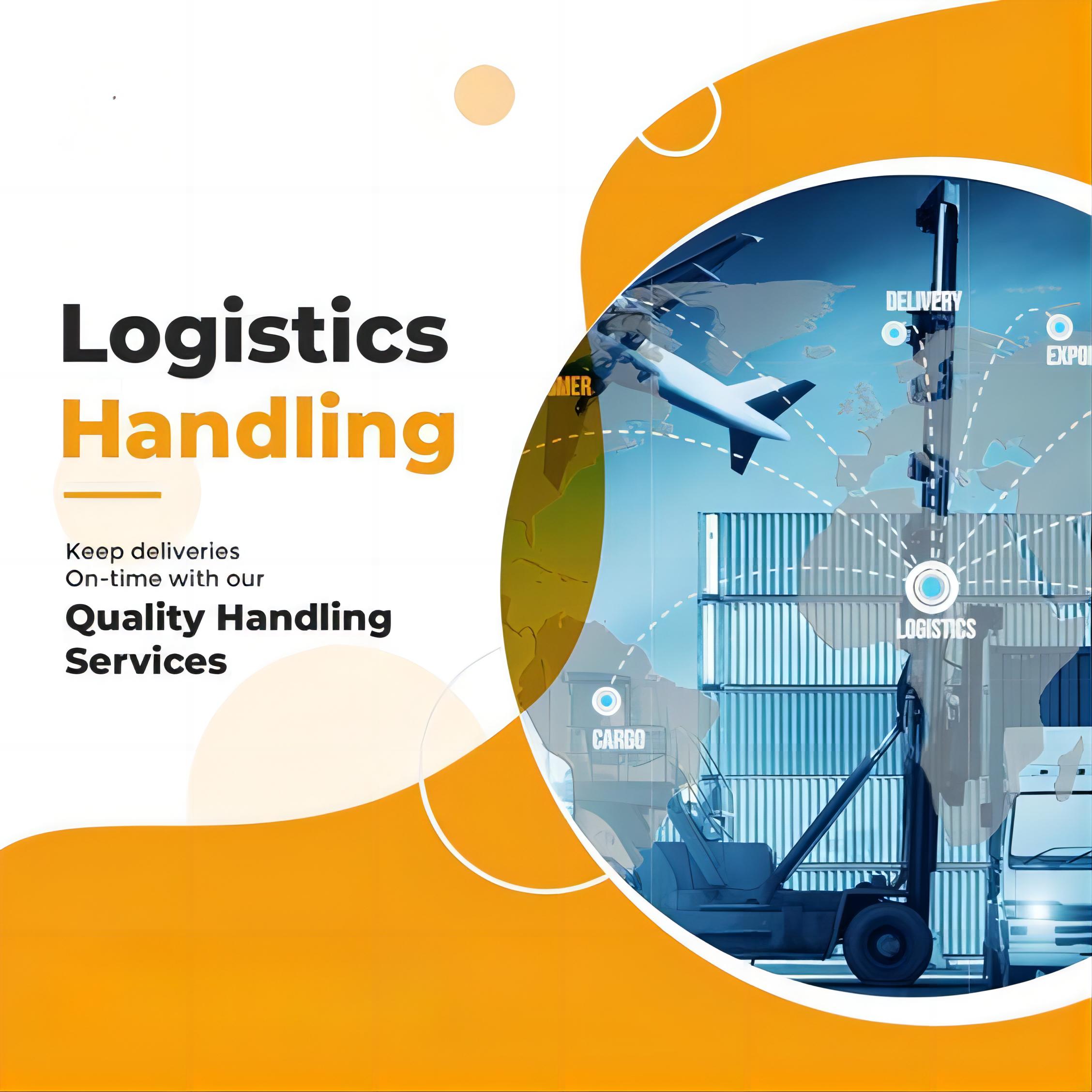 Logistics worker managing furniture cargo in a warehouse